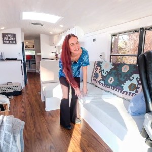 Families DIY School Bus Conversion Tiny House - Sold Their Home For Life On The Road