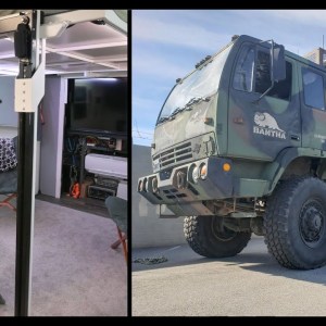 6x6 Military Vehicle Tiny House With Slide Outs + Elevator Bed