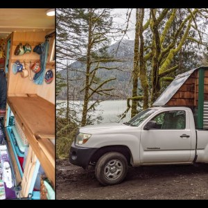 Her DIY Micro Cabin Truck Camper - Tiny House Living In 18 Sq Ft