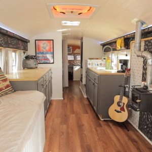Couples DIY School Bus Conversion Tiny House - Full Time Life On The Road