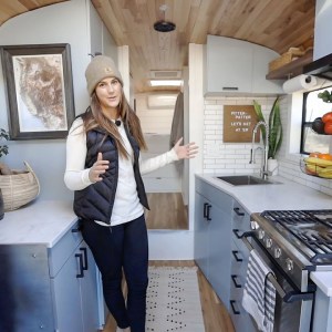 DIY Raised Roof School Bus Tiny House - Debt Free Tiny Home Living