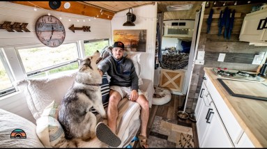 DIY Short Bus Tiny House - From Wall Street To Life On The Road