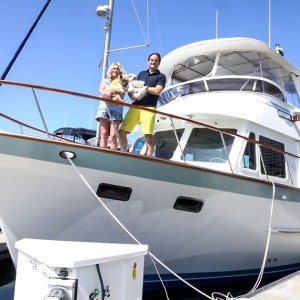 Empty Nesters Downsize to a Gorgeous Trawler Boat Tiny House