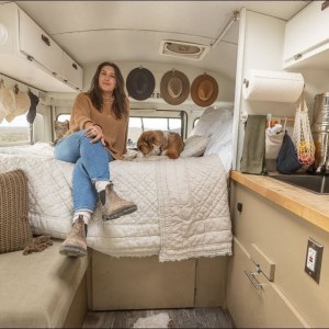 Solo Female Mini School Bus Tiny House Life - High Maintenance To Minimalism