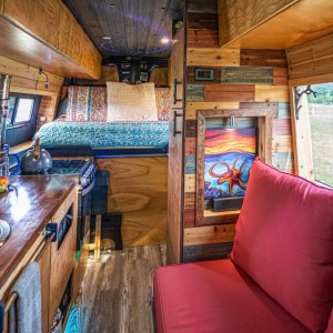 DIY Sprinter Camper Van W/ Fiber Optic Lights, Toilet & Exterior Shower