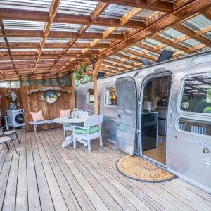 Beautifully Renovated 1974 Airstream — Airbnb on a 5-Acre Working, Organic Farm