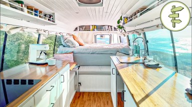 Mini Bus Converted into STUNNING Off-Grid Tiny House - Full Tour 10 Mini Bus Converted into STUNNING Off-Grid Tiny House - Full Tour