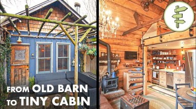 Century-Old Barn Converted into AMAZING Tiny Cabin in the City - Full Tour