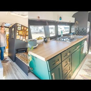 Solo Female in Short Skoolie - $15k Total Build Cost - Artistic & Eclectic