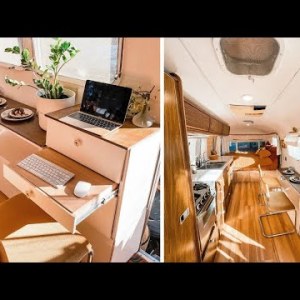 45 Year Old Vintage Camper Given a Modern Bohemian Tiny House Makeover!