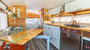 Her 25 Ft. DIY Bus Tiny Home Build for $10k - Unique Thrift Store Filled Beauty 4 Her 25 Ft. DIY Bus Tiny Home Build for $10k - Unique Thrift Store Filled Beauty