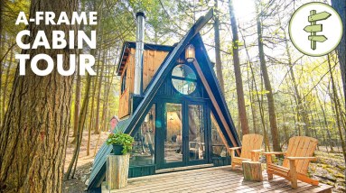 Beautiful Tiny A-Frame Cabin in the Forest & Off the Grid - Full Tour 10 Beautiful Tiny A-Frame Cabin in the Forest & Off the Grid - Full Tour