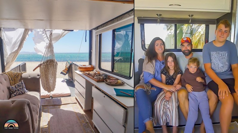 Family of 6 in Functionally Renovated RV — 2 Bedroom/2 Bathroom Toy Hauler