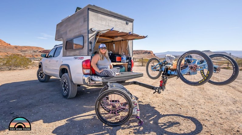 Solo Female in Toyota Tacoma Tuck Camper - Team USA Paralympian Kayaker