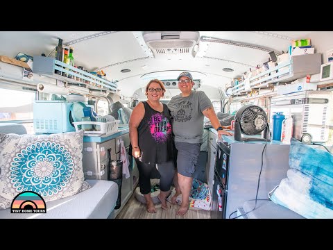 Their Short Bus DIY Skoolie Build - Tiny House Tour