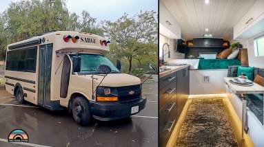 Her Thoughtfully Designed Mini Bus Conversion W/ Shower & Toilet 6 Her Thoughtfully Designed Mini Bus Conversion W/ Shower & Toilet
