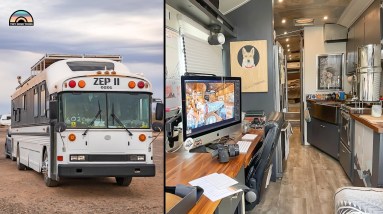 Off-Grid School Bus Tiny House - Built To Be 100% Off Grid 8 Off-Grid School Bus Tiny House - Built To Be 100% Off Grid