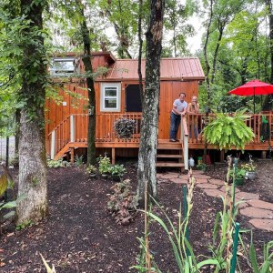8’x22’ Freedom Tiny Home Tour in The Forest with the Lovely Cleo 🧡🌳 🌲🏡