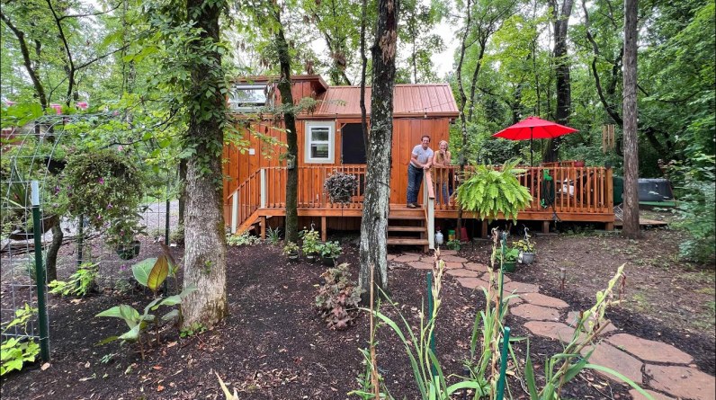 8’x22’ Freedom Tiny Home Tour in The Forest with the Lovely Cleo 🧡🌳 🌲🏡