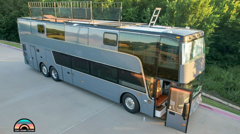 DIY Double Decker Bus tiny house conversion - Family of 8