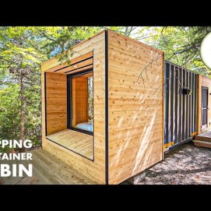 *Tiny Cabin* Built with a Single Used Shipping Container - FULL TOUR