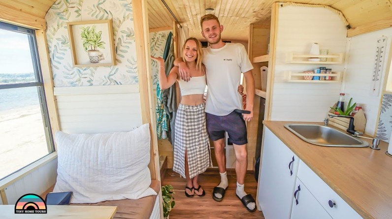 Couple Converts Bus in 1 Month - Beautiful Budget Build