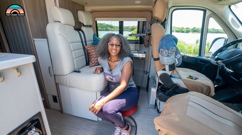 Solo Female Military Veteran in Camper Van w/ Pop-Top Bedroom