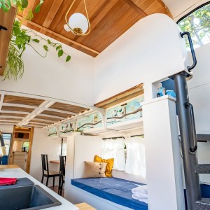 1950s Double Decker Bus - Two Story Tiny House