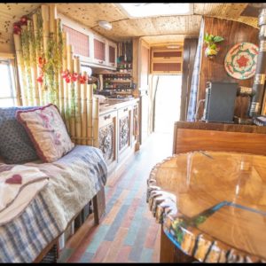 Island Themed School Bus Conversion Tiny House - True DIY Learning Build