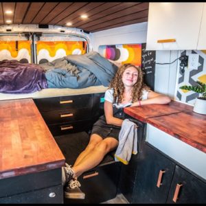 Her Gorgeous Transit Campervan - Finding Independence In her Tiny Home