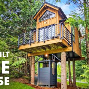 Stunning Ultra Tiny Tree House with Modern Interior Design - FULL TOUR