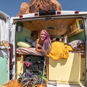Solo Female Van Life - Her Stealth Adventure Camper Van Tiny House