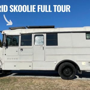 Take A Full Tour of Their BEAUTIFUL Off-Grid Skoolie Bus Home