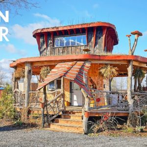 *Unique* Off-Grid Cabin with Green Roof & Wraparound Porch - Full Tour