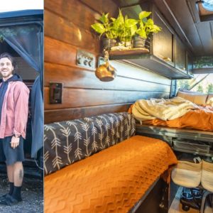 Incredibly Unique DIY Extended ProMaster — Fireplace & Clever Design