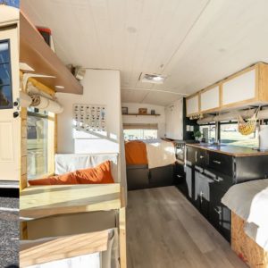Young Couple's DIY Shuttle Bus Tiny Home - Learning Skills ='s Freedom